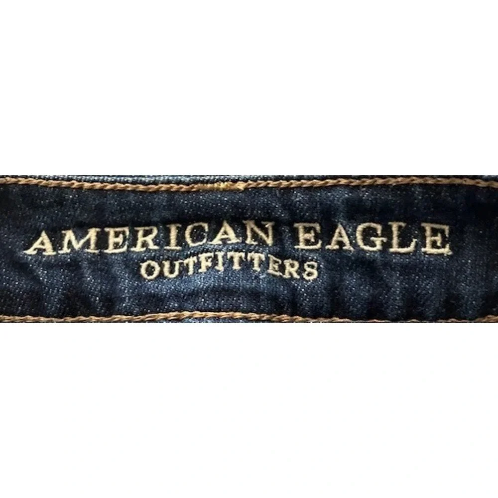 American Eagle Women's Size 0 Blue Tom Girl Distressed Dark Wash Jeans